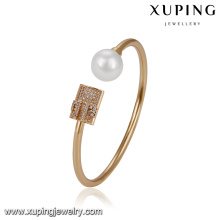 51719 xuping simple gold bangle design,fashion Pearl bangle